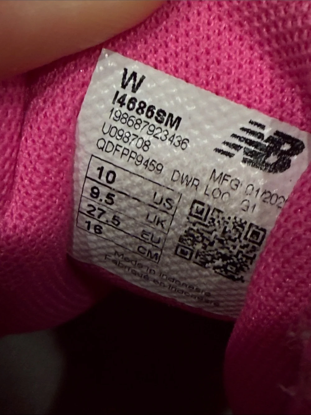 New Balance Slip On Pink and White Sneakers- US 10 Wide
